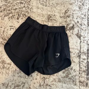 Black gymshark running shorts